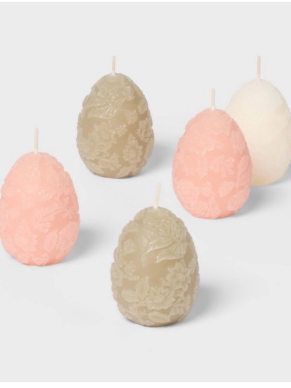 Threshold Spring Egg Tealights - Pink & Cream Scented Candle Set 6 piece new - Picture 3 of 4
